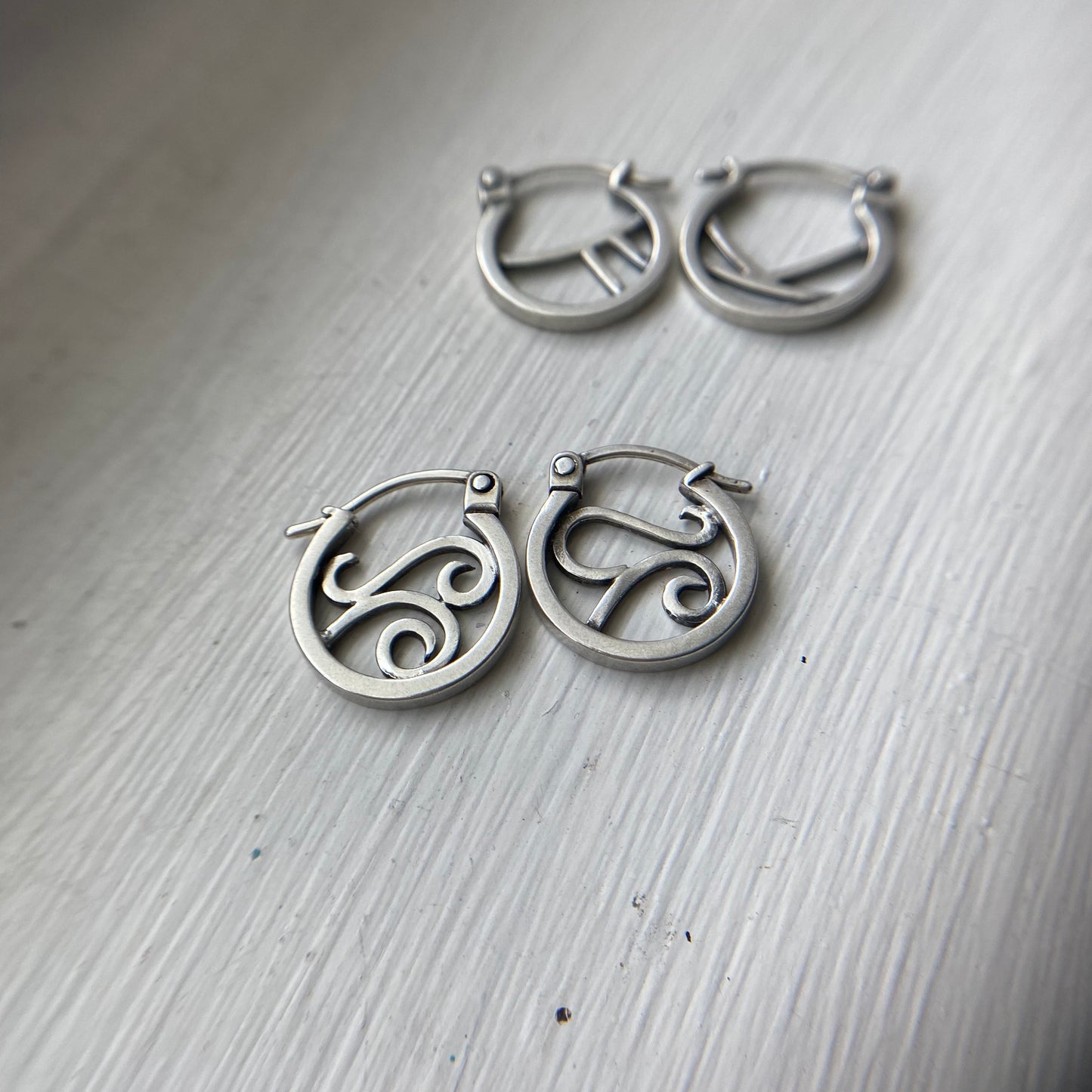 Petite Filigree Hoops #1