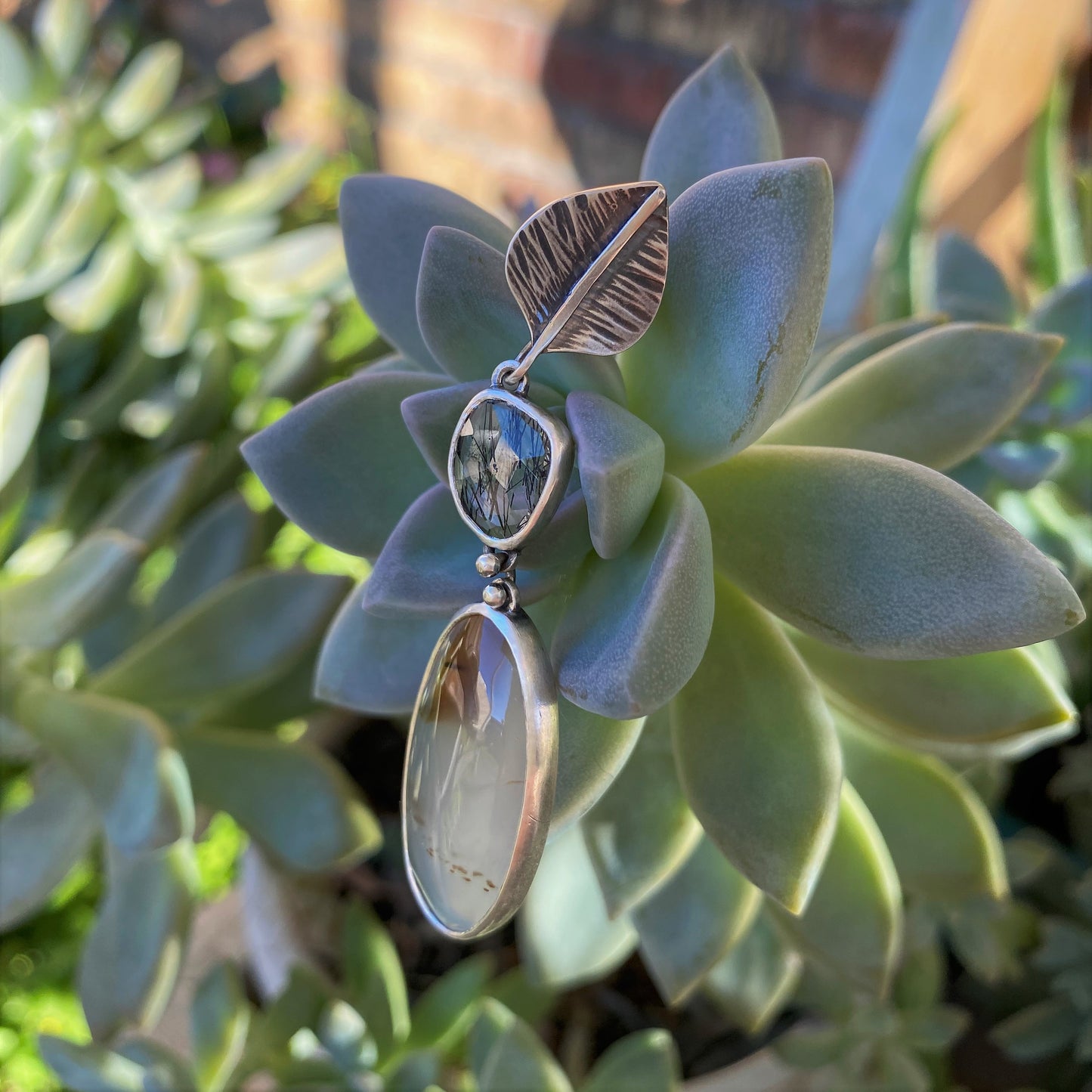 Agate and Quartz Leaves
