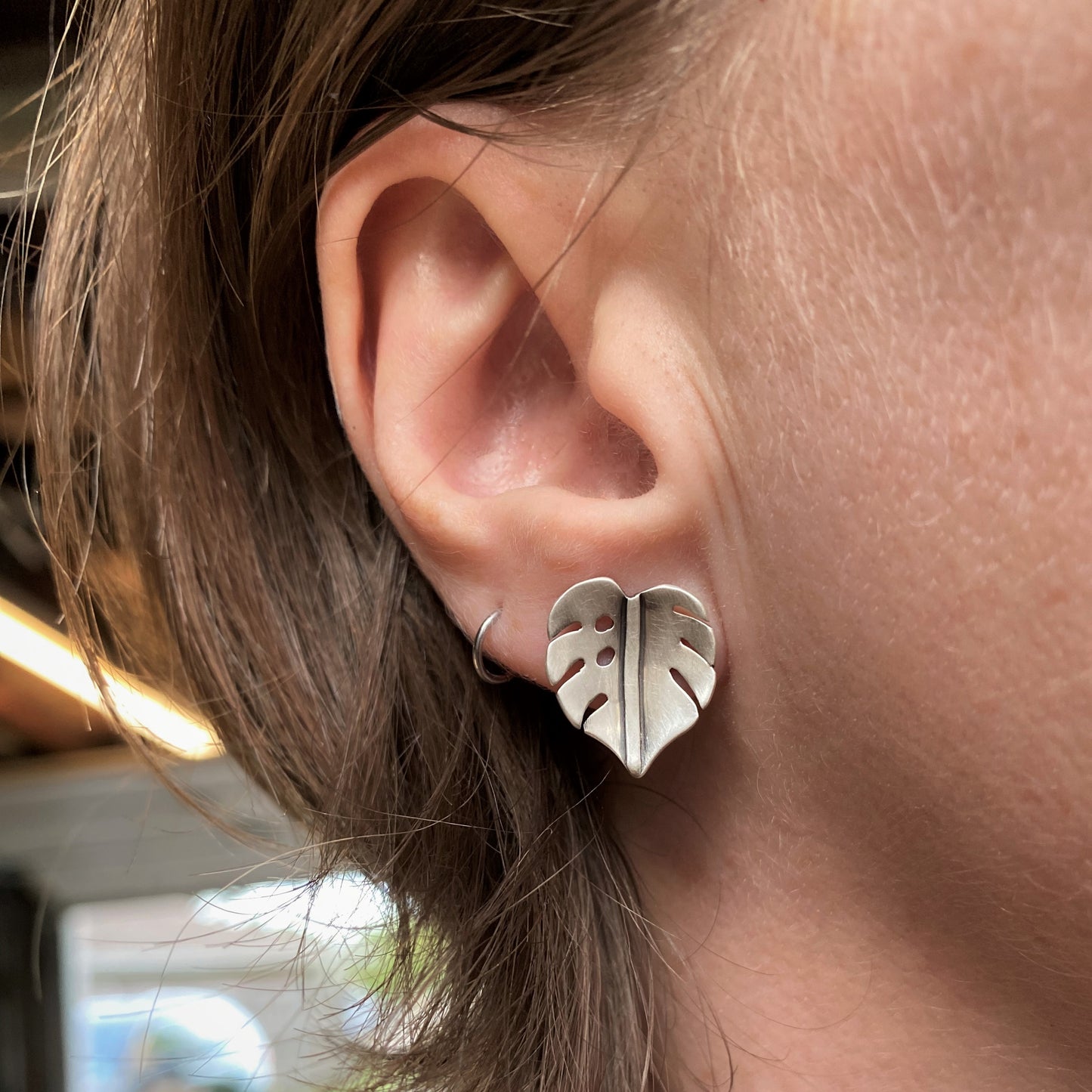 Baby Monstera Studs