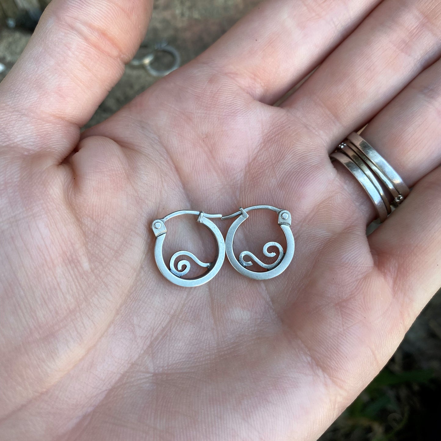 Petite Filigree Hoops #4