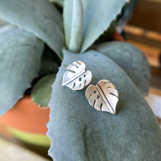 Baby Monstera Studs