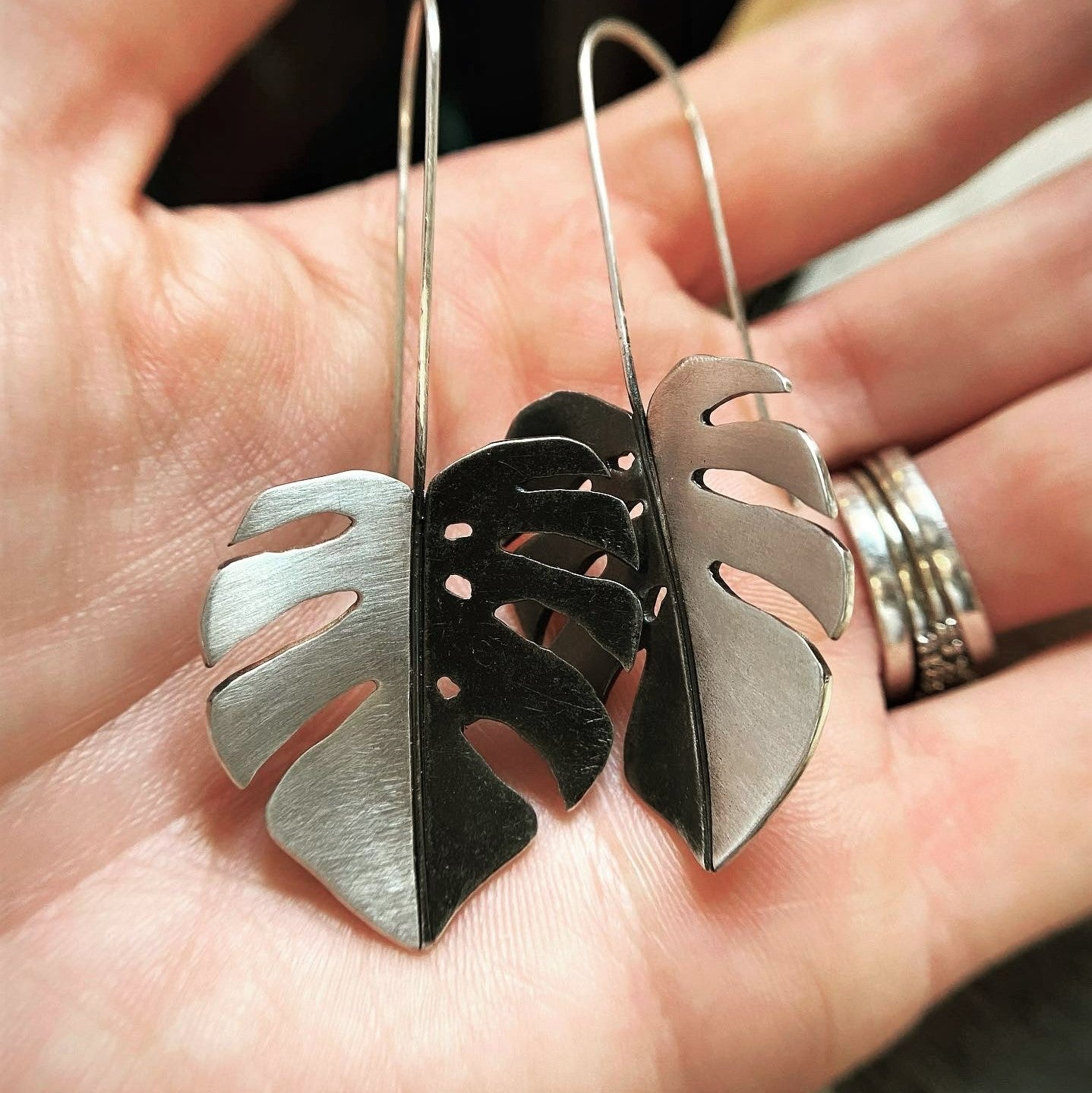 Monstera Earrings