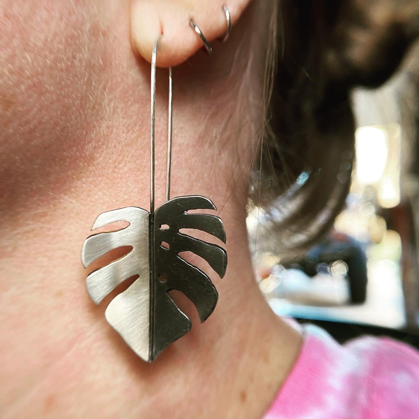 Monstera Earrings