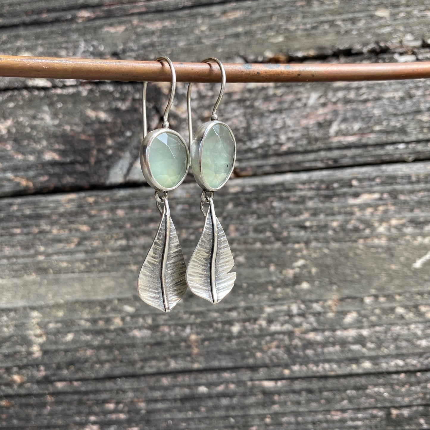 Prehnite Leaf Dangles