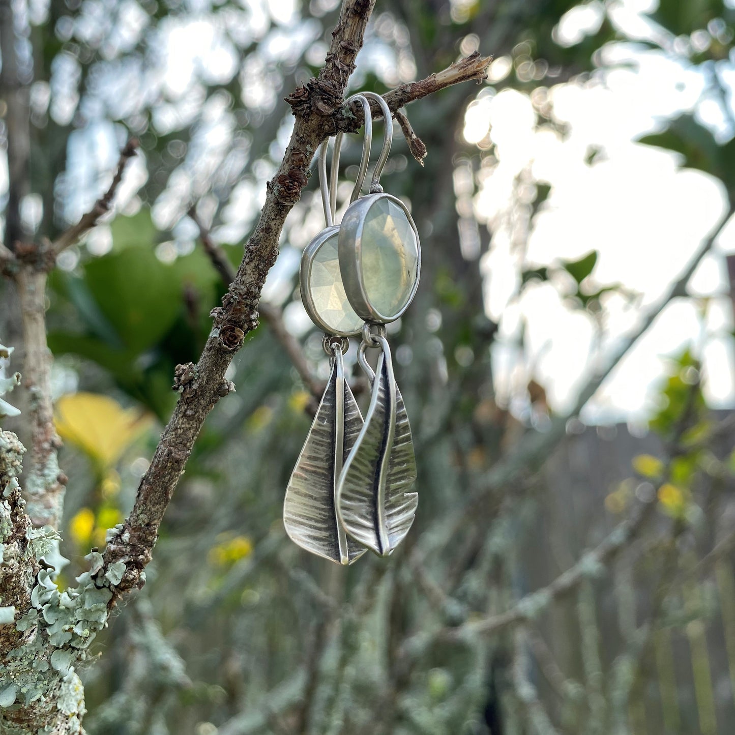 Prehnite Leaf Dangles