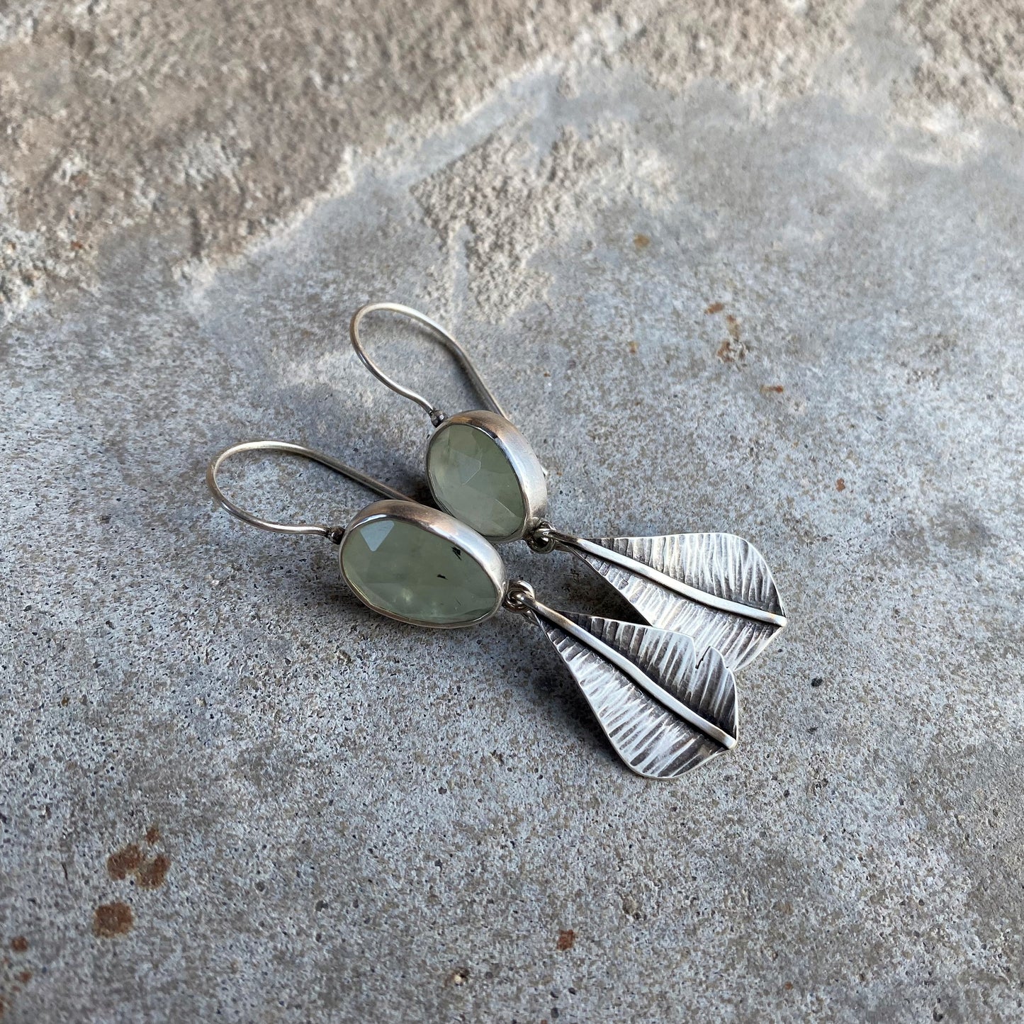 Prehnite Leaf Dangles